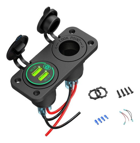 Carregador De Carro Qc 3.0, Usb Duplo, Tomada Para
