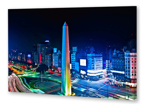 Cuadro 16x24cm Obelisco Noche Buenos Aires Monumento M2