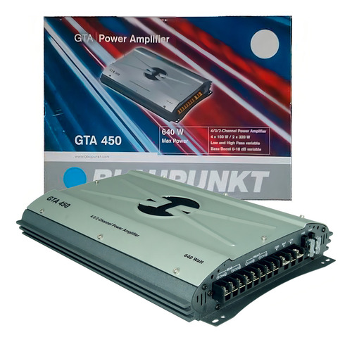 Módulo amplificador plateado Blaupunkt Gta 450 de 4 canales y 640 W