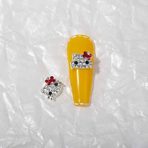 Colgantes Para Uñas Hello Kitty En 3d, 60/30/10 Unidades, Al