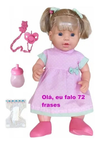 Imagem 1 de 7 de Boneca Fashion Doll Fala 72 Frases C/ Acessórios - Miketa