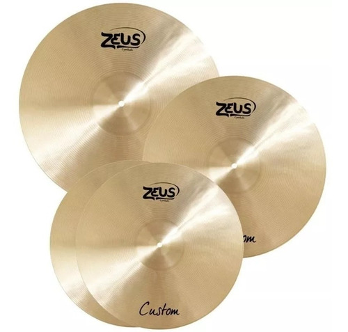 Kit Pratos Zeus Custom Set C 14 16 20 Hihat Crash Ride + Bag