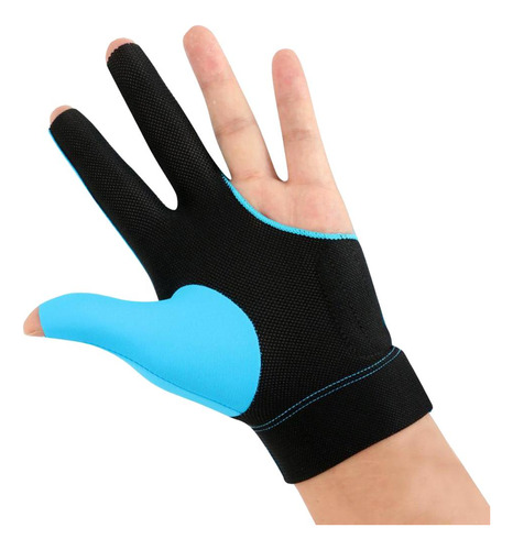 Guante De Mano De Billar Elástico De Azul Como Se Describe