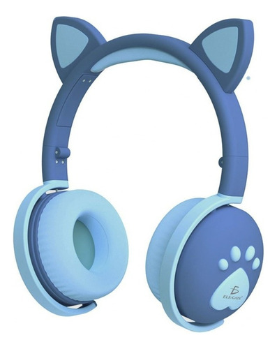 Audifonos Inalambricos Gato Microfono Bluetooth Diadema Led