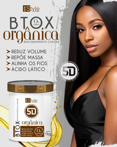 Btox 5d Alisa Afro Orgânica Compatível Com Henê 1kg
