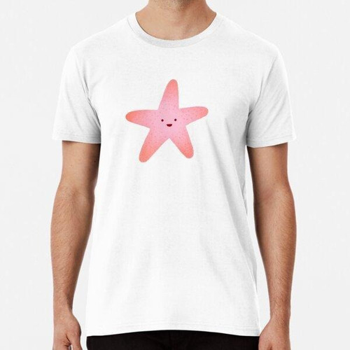 Remera Feliz Pequeña Estrella De Mar Rosa Algodon Premium