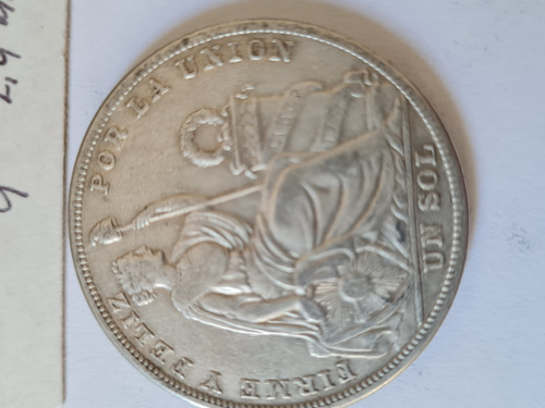 Moneda Con Historia Del Peru Sol  1925