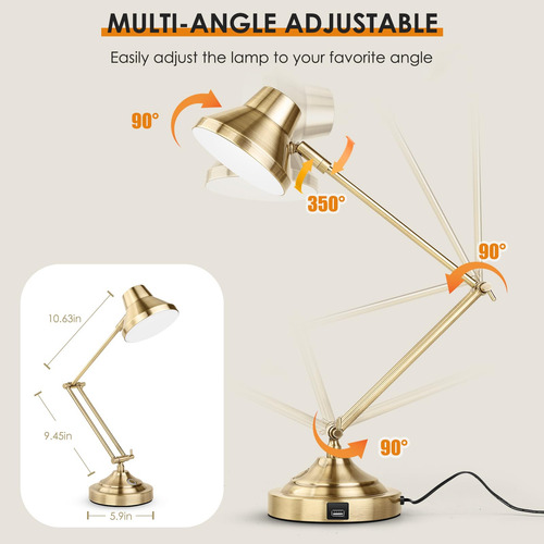 Lámpara De Escritorio Led Con Puerto Usb Lámpara De Mesa Tác