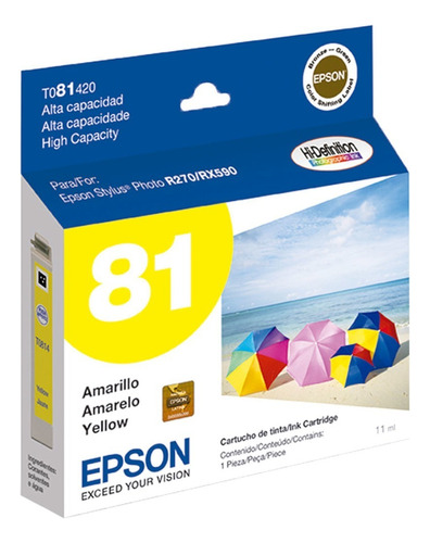 Cartucho Epson 81n Color R270 R290 1410 1430 Original