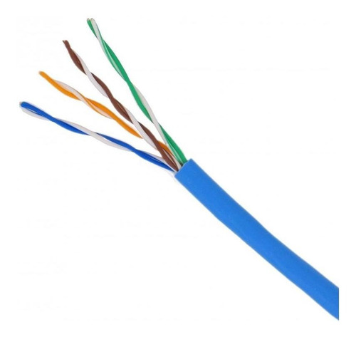 Imagem 4 de 5 de Caixa Cabo De Rede E Alarme Azul 4 Pares Cat5 305 Mts