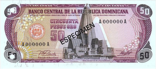 Bn8228 Rep. Dominicana 1978 50 Pesos Ouro Specimen Rara