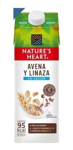 Bebida De Avena Y Linaza Natures Heart 6 Pz De 946 Ml Em