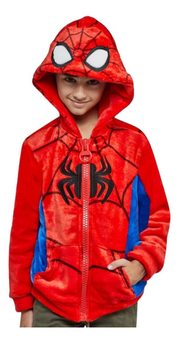 Chamarra Con Gorro Niño Spiderman Marvel 