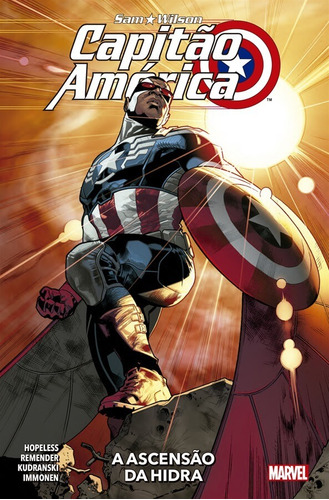 Capitão América: Sam Wilson Vol.01: Nova Marvel Deluxe, de Hallum, Dennis "Hopeless". Editora Panini Brasil LTDA, capa dura em português, 2022