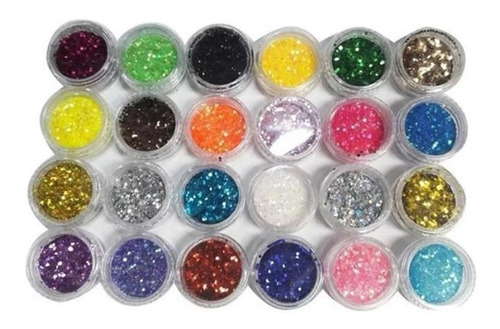 Glitter Flocado Para Decoração De Unhas Encapsuladas 24 Uni