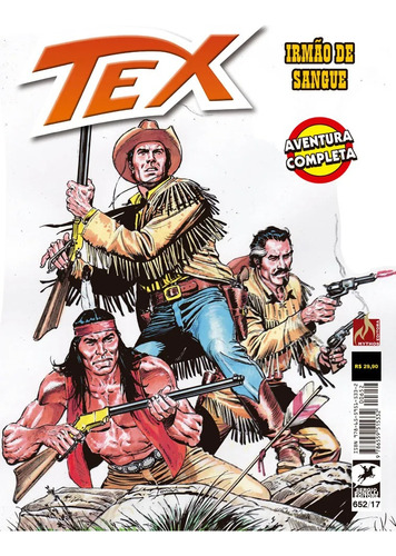 Tex N° 652 - Irmão De Sangue - 116 Páginas Em Português - Editora Mythos - Formato 16 X 21 - Capa Mole - 2024 - Bonellihq Cx22 Mar24