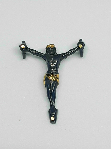 Dije De Cristo Del Veneno De Plata .925 Con Baño De Oro 24k