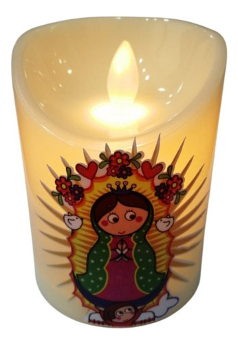 Vela Virgen Guadalupe  Veladoras Luces Eventos + Obsequio 