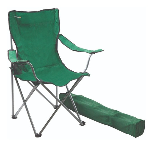 Sillón Plegable Broksol Camping Playa Plaza Jardin Color Verde