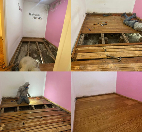 Reparacion De Pisos De Madera Marrón Claro Plastificado