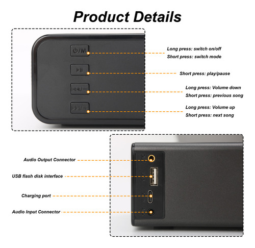 Altavoz Bluetooth Estéreo 3d Dual De Rango Completo Con 2mic