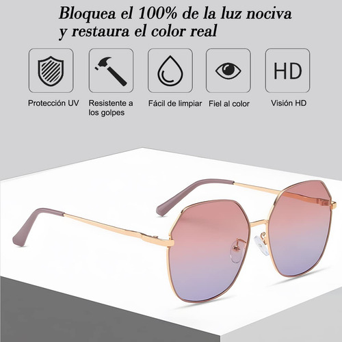 Lentes De Sol Para Mujeres Gafas De Sol De Moda De Metal