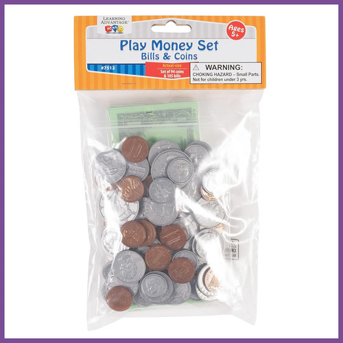 Learning Advantage Juego De Dinero - Billetes Y Monedas -...
