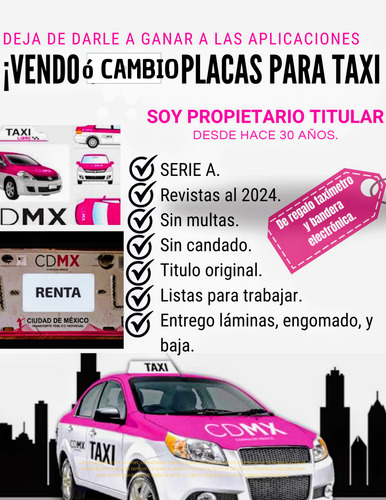 Vendo O Cambio Concesión De Taxi Cdmx
