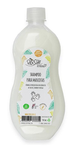 Shampoo Para Mascotas Hipoalergénico 500ml. Biodegradable