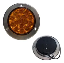 Comprar Stop Redondo Led Cromado Luz Fija Ambar Multivoltaje 12\u002F24v