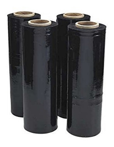 3 Rollos De Vinipel Industrial Negro 500mtsx50cm Grueso 