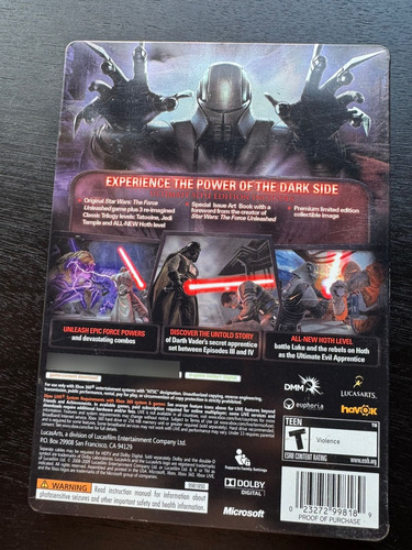 Xbox 360 Star Wars The Force Unleashed Especial Tatooine (Usado)