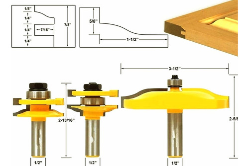 Brocas Ensamble, Frizo Tablero Principal P/router 1/2 3pzas