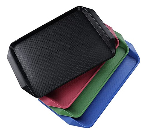 4 Bandejas Plsticas Rectangulares Para Comida Rpida