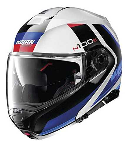 Nolan N100-5 Hilltop Casco Modular De Moto Blanco/azul/rojo 