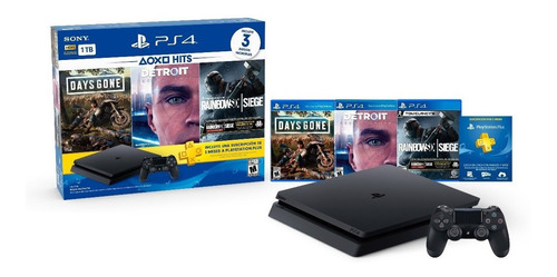 Play Ps4 Slim 1tb + 3 Juegos Fisicos +2 Controles + 3 Meses