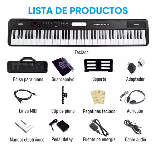 Besser Teclado Electrónico Bluetooth Midi De 88 Teclas 700 Ritmos Y 900 Tonos