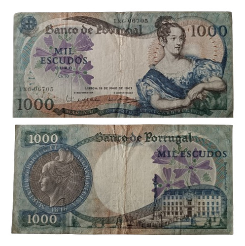 Cédula Mil Escudos Ouro 1967 Rara (Usado)