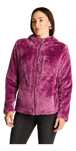 Polerón Polar Waffle Magenta Mujer Moda Invierno Hasta Xxxl