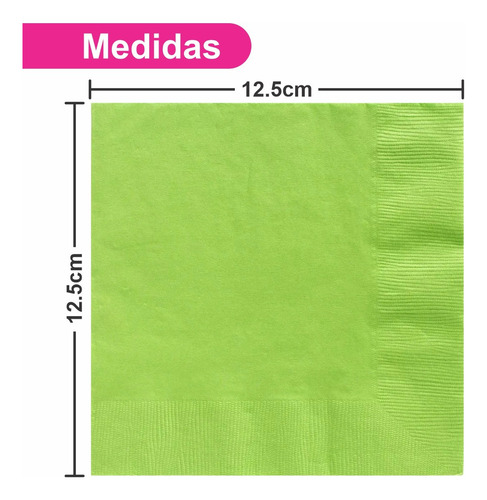 100 Pzas Servilletas De Papel Party Is On Color Verde kiwi