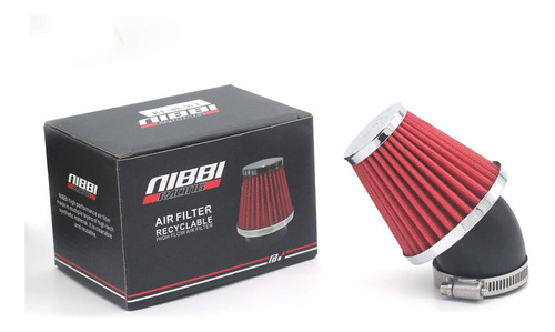 Filtros De Aire Nibbi Rojo 48 Mm Para Honda Yamaha Suzuki