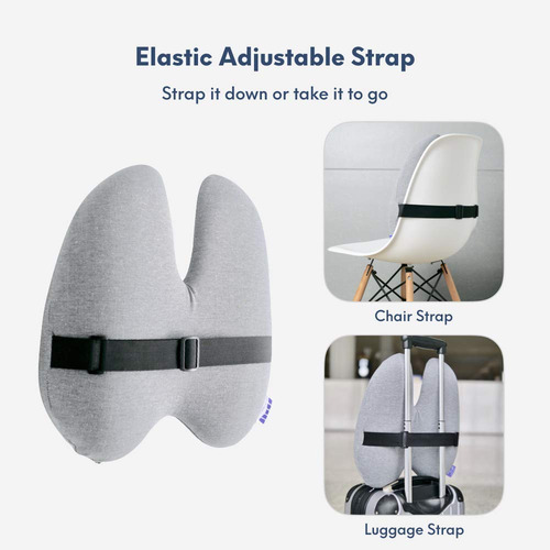 Cojín Lumbar Lab Extra Denso Ergonómico Gris