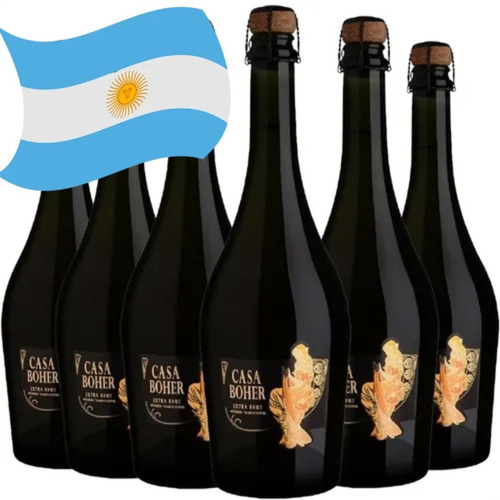 Champagne Casa Boher Extra Brut X6  Mundial Regalo Argentina