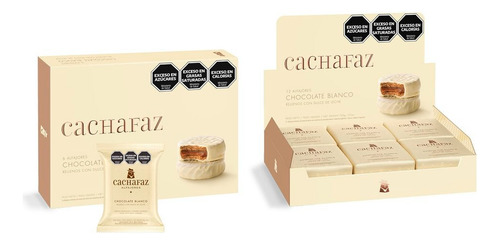 Kit Com 3 Caixas De Alfajor Cachafaz Chocolate Branco.