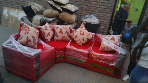 Sofa Seccional 4 Cuerpos Lino O Felpa