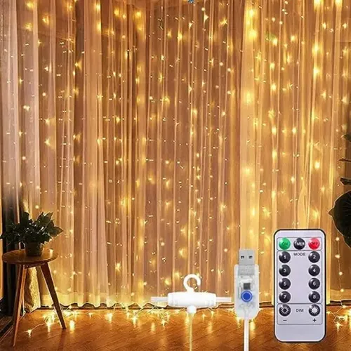 Cortina De Led Decoracao Com Controle Natal