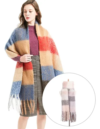Mujeres Hombres Bufanda De Cashmere Sólido Rosa Claro 2