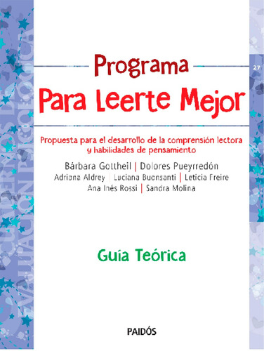 Programa Para Leerte Mejor (guia Teorica).gottheil, Barbara
