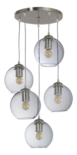 Colgante Plafon 5 Luces Globos Moderno Minimalista Global