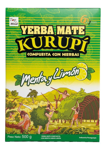 Yerba Mate Kurupí Menta Y Limón 3 Kilos